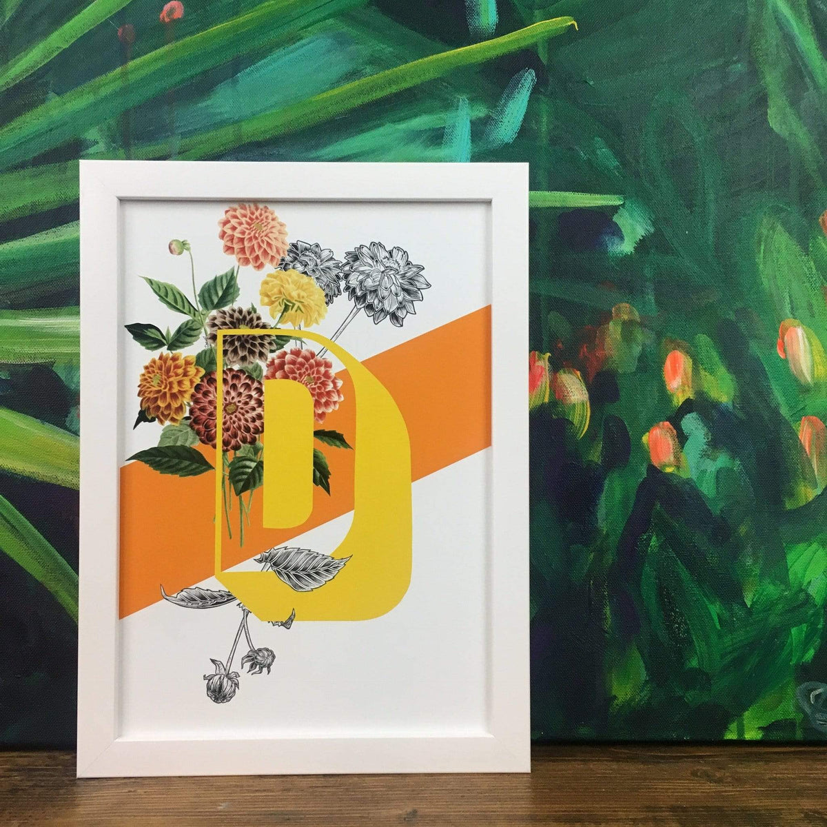 Botanical Alphabet D A3 Print