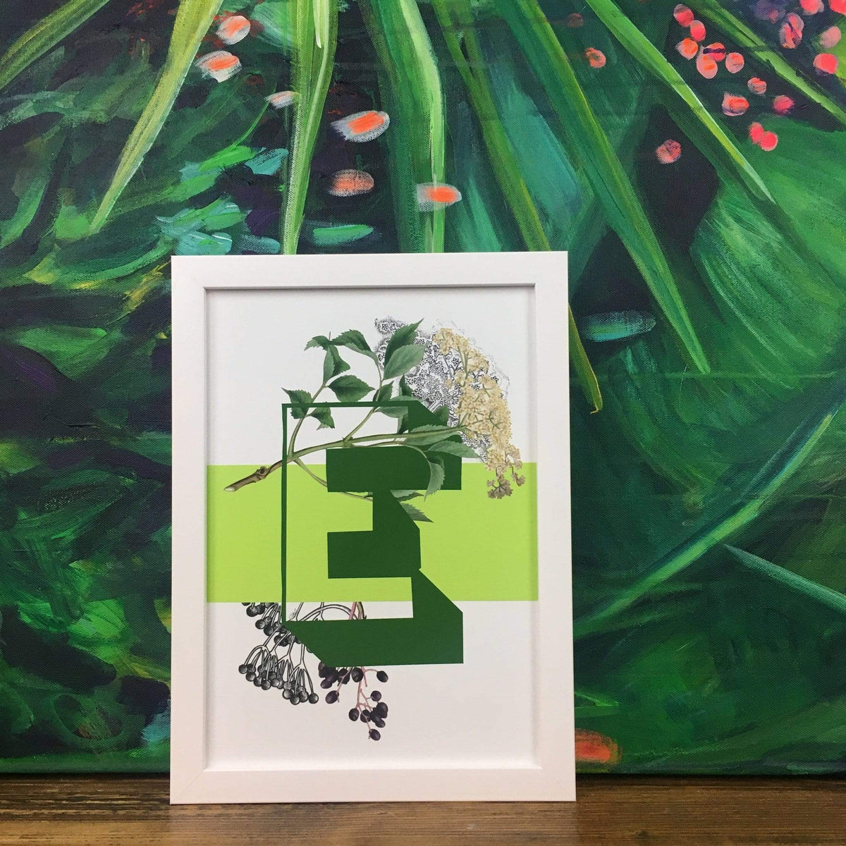 Botanical Alphabet E A4 Print