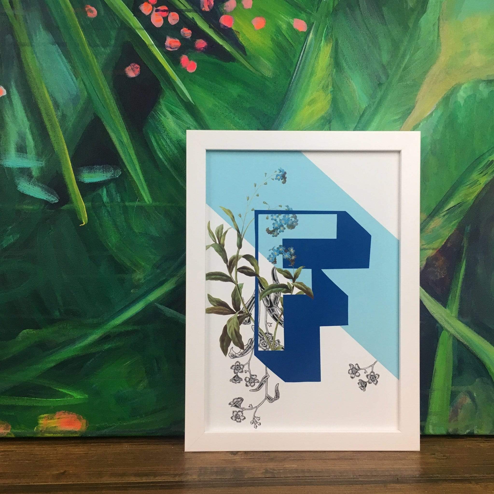 Botanical Alphabet F A4 Print