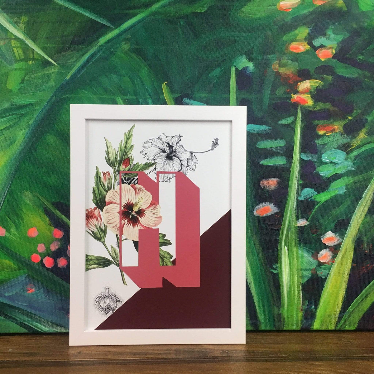 Botanical Alphabet H A2 Print