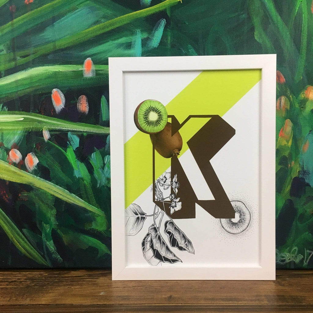 Botanical Alphabet K A4 Print