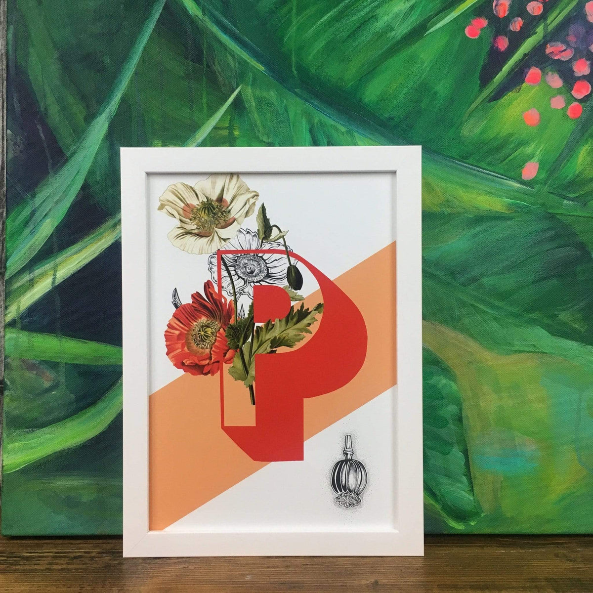 Botanical Alphabet P A3 Print