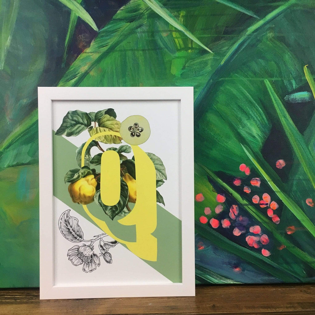 Botanical Alphabet Q A2 Print