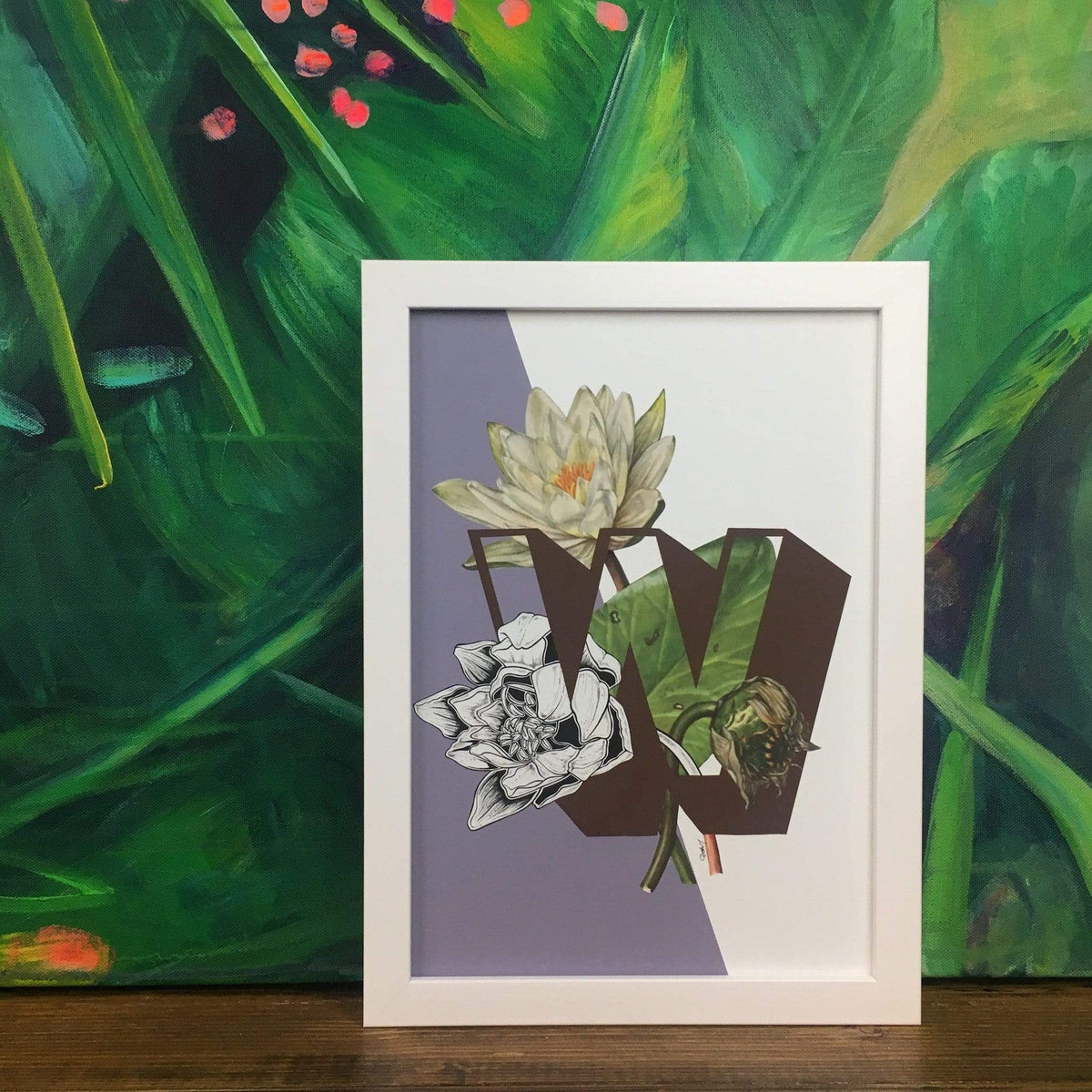 Botanical Alphabet W A2 Print