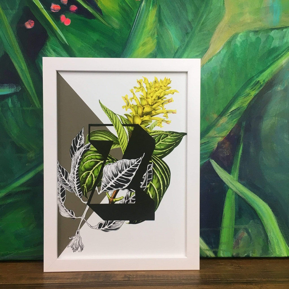 Botanical Alphabet Z A4 Print