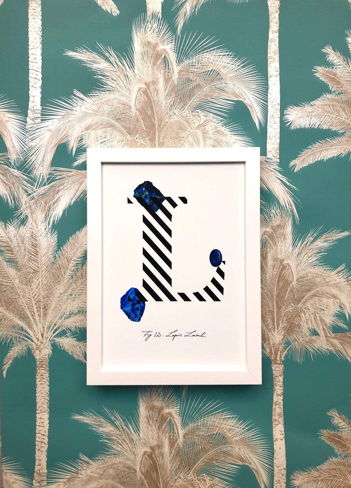 Gemstone Alphabet L A4 Print