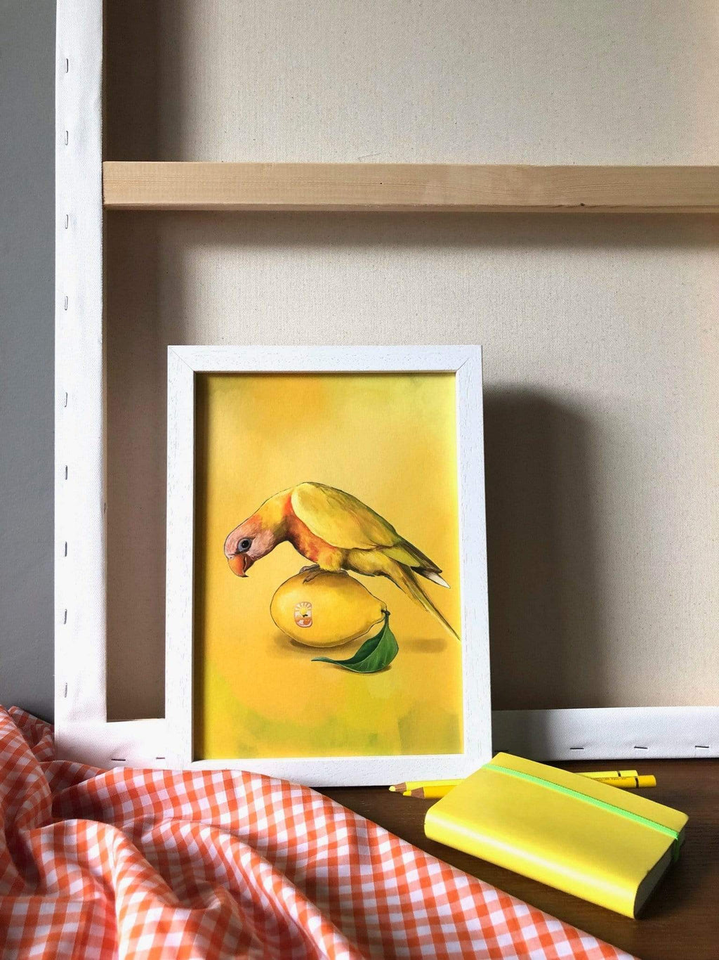 Lemon Lorikeet Giclée Art Print Sticky Beaks Art Print