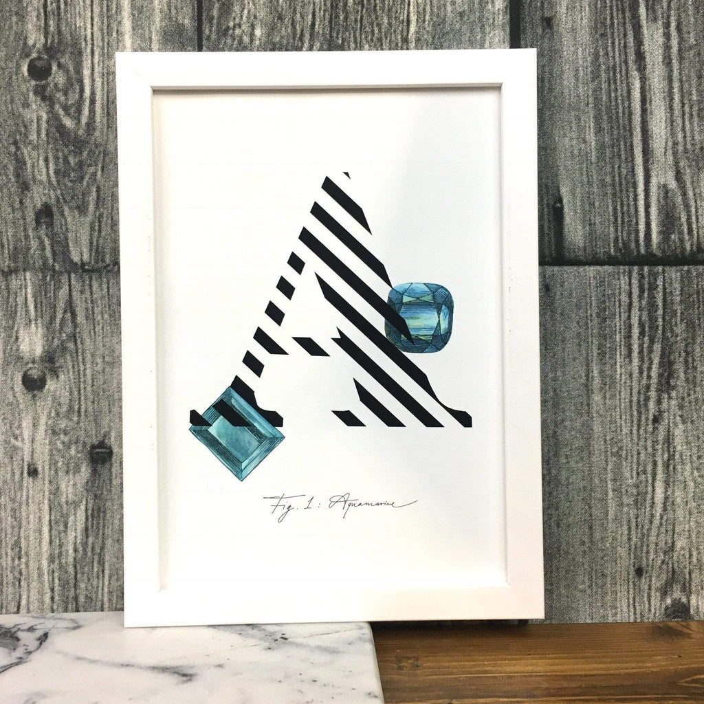 Gemstone Alphabet A A4 Print
