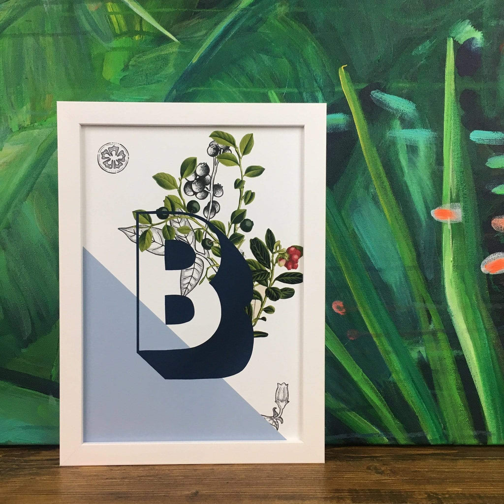 Botanical Alphabet B A2 Print