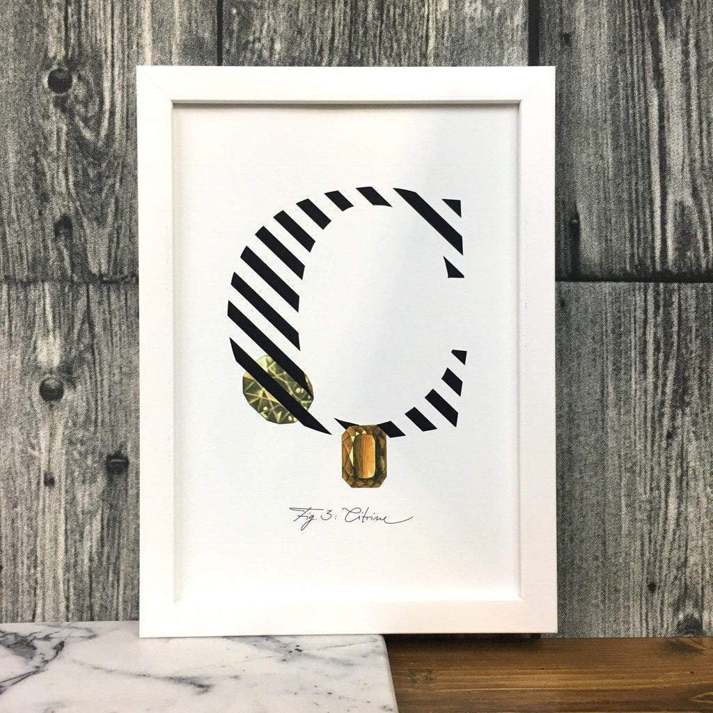 Gemstone Alphabet C A4 Print