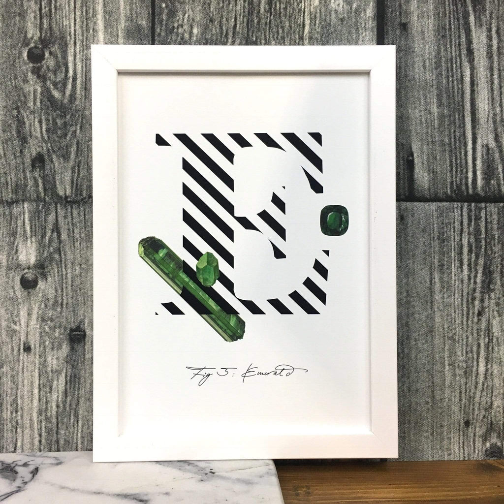 Gemstone Alphabet E A4 Print