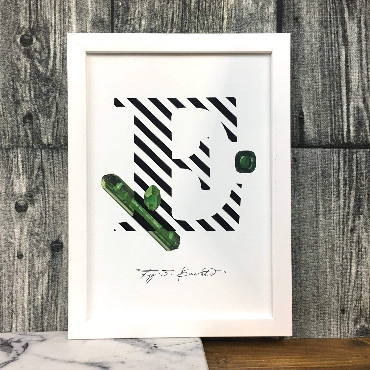 Gemstone Alphabet E A4 Print