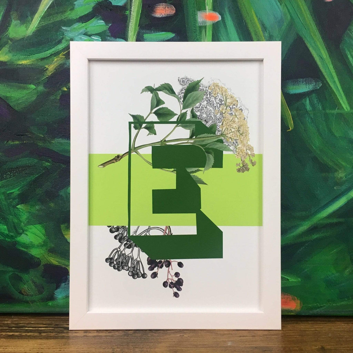 Botanical Alphabet E A3 Print