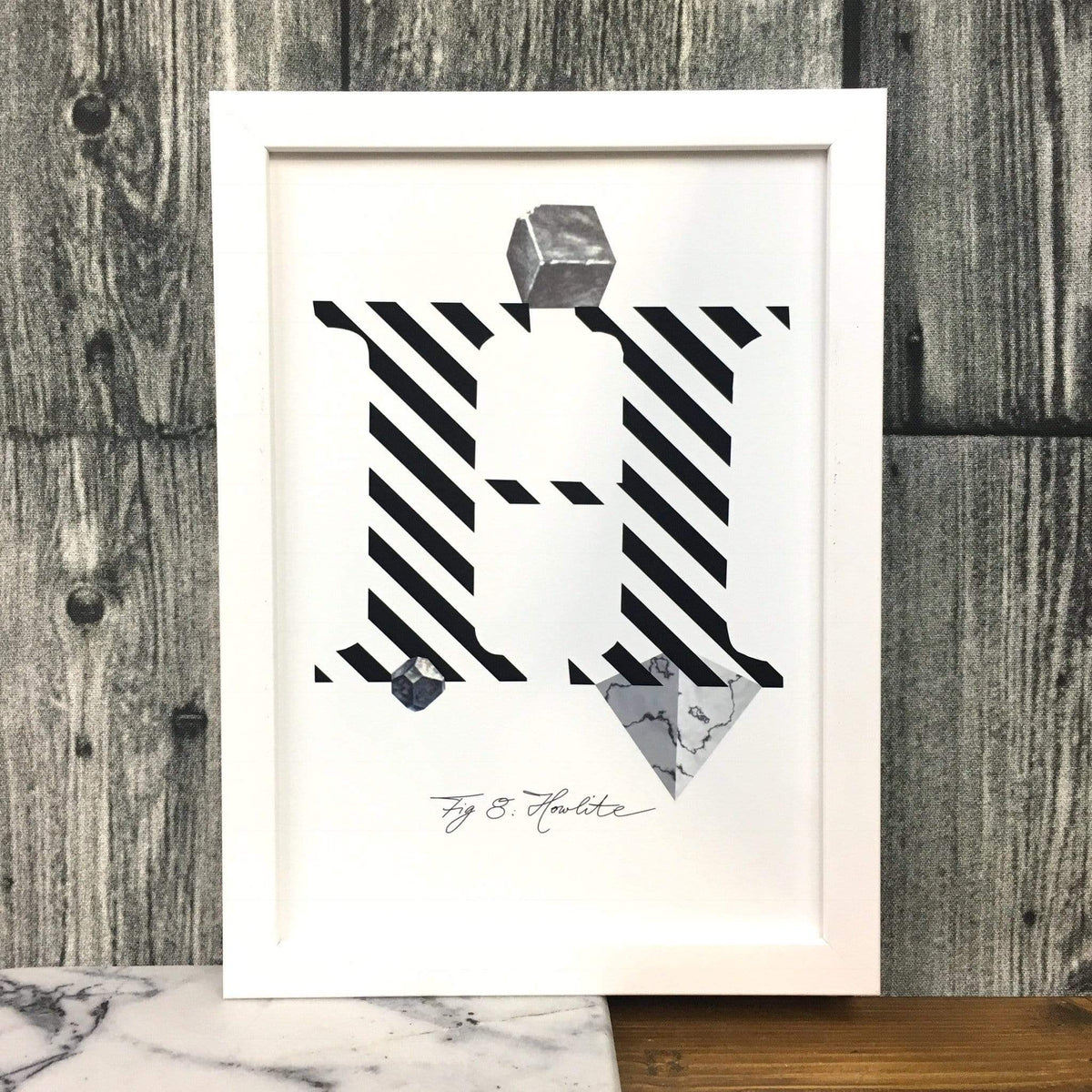 Gemstone Alphabet H A4 Print