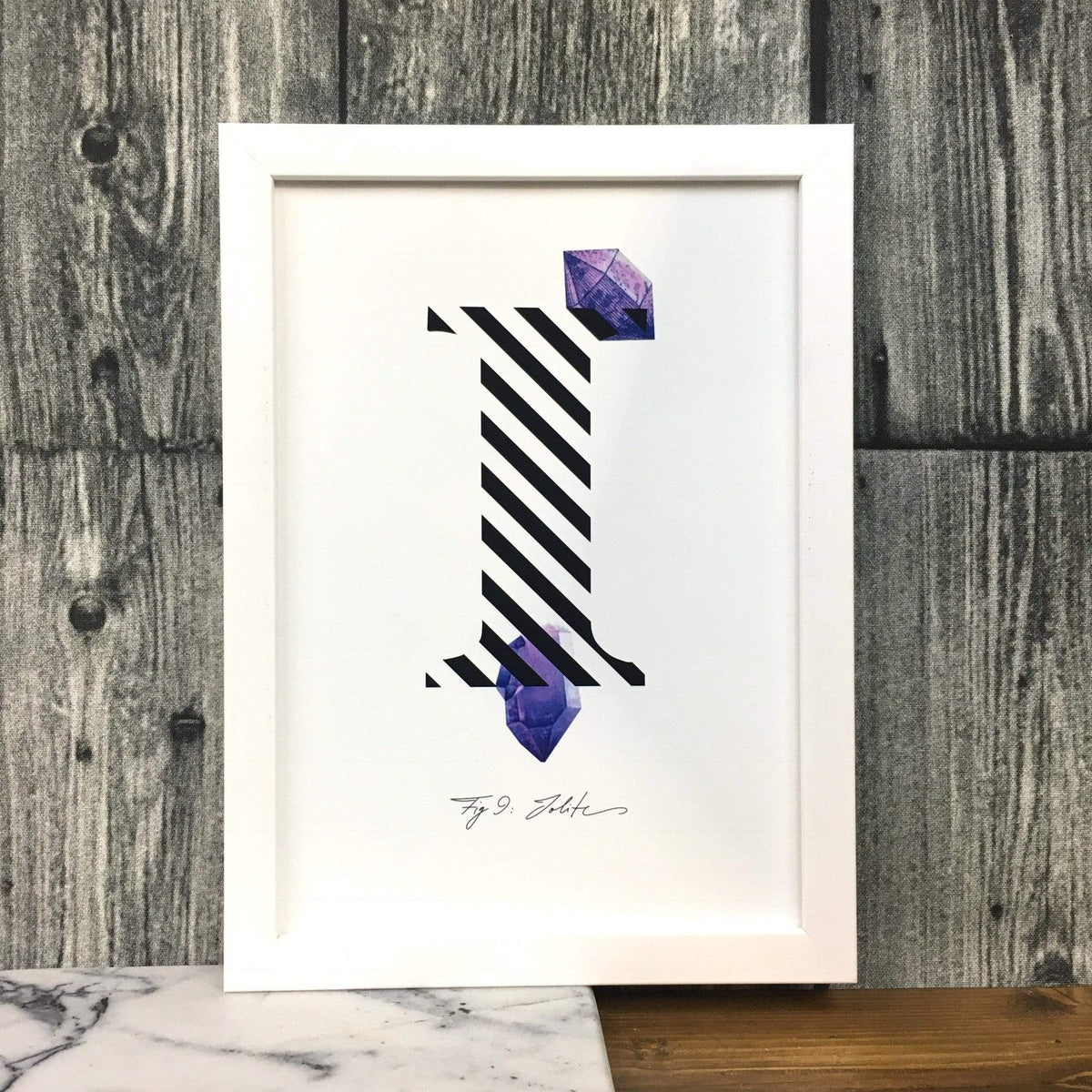 Gemstone Alphabet I A4 Print