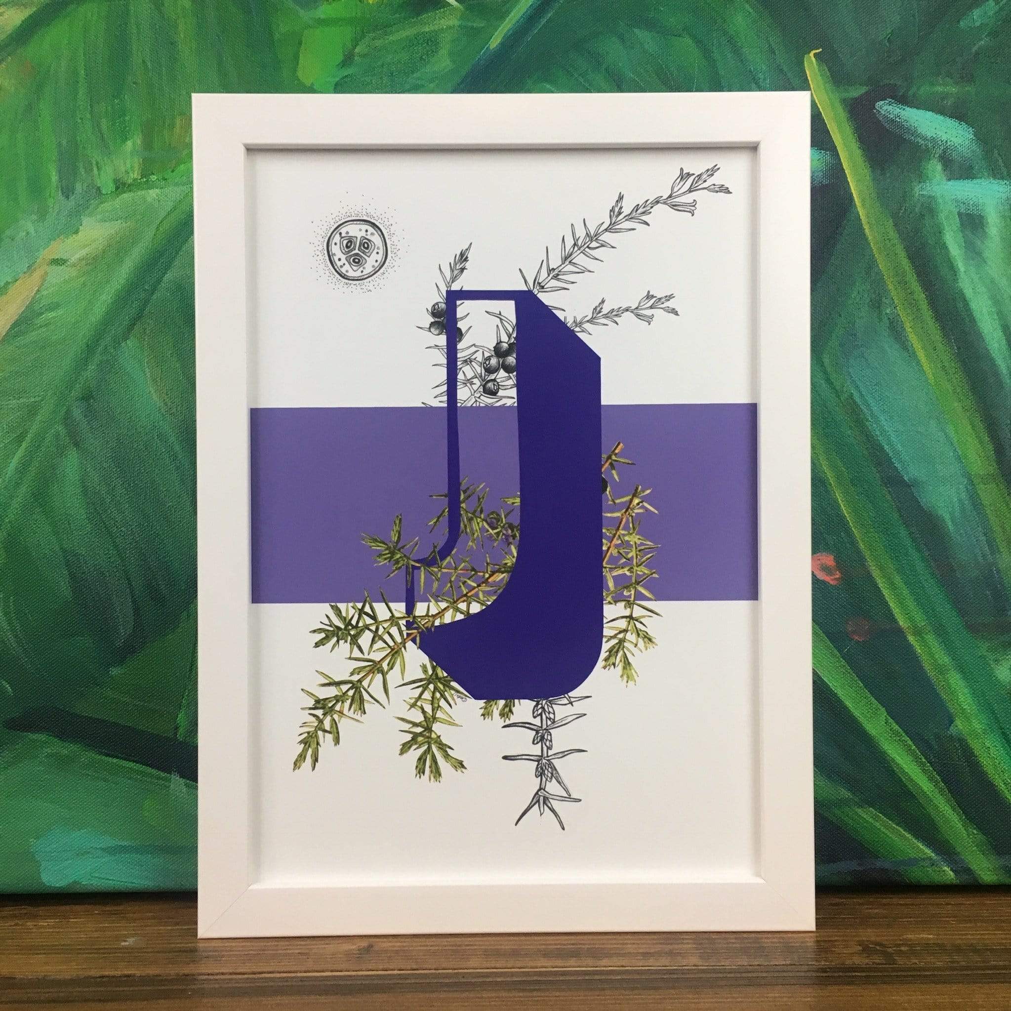 Botanical Alphabet J A3 Print