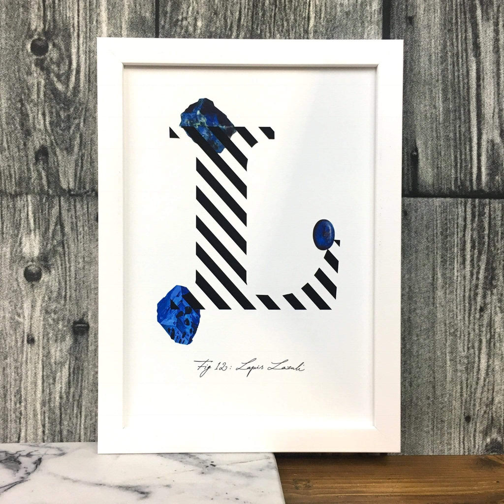 Gemstone Alphabet L A4 Print