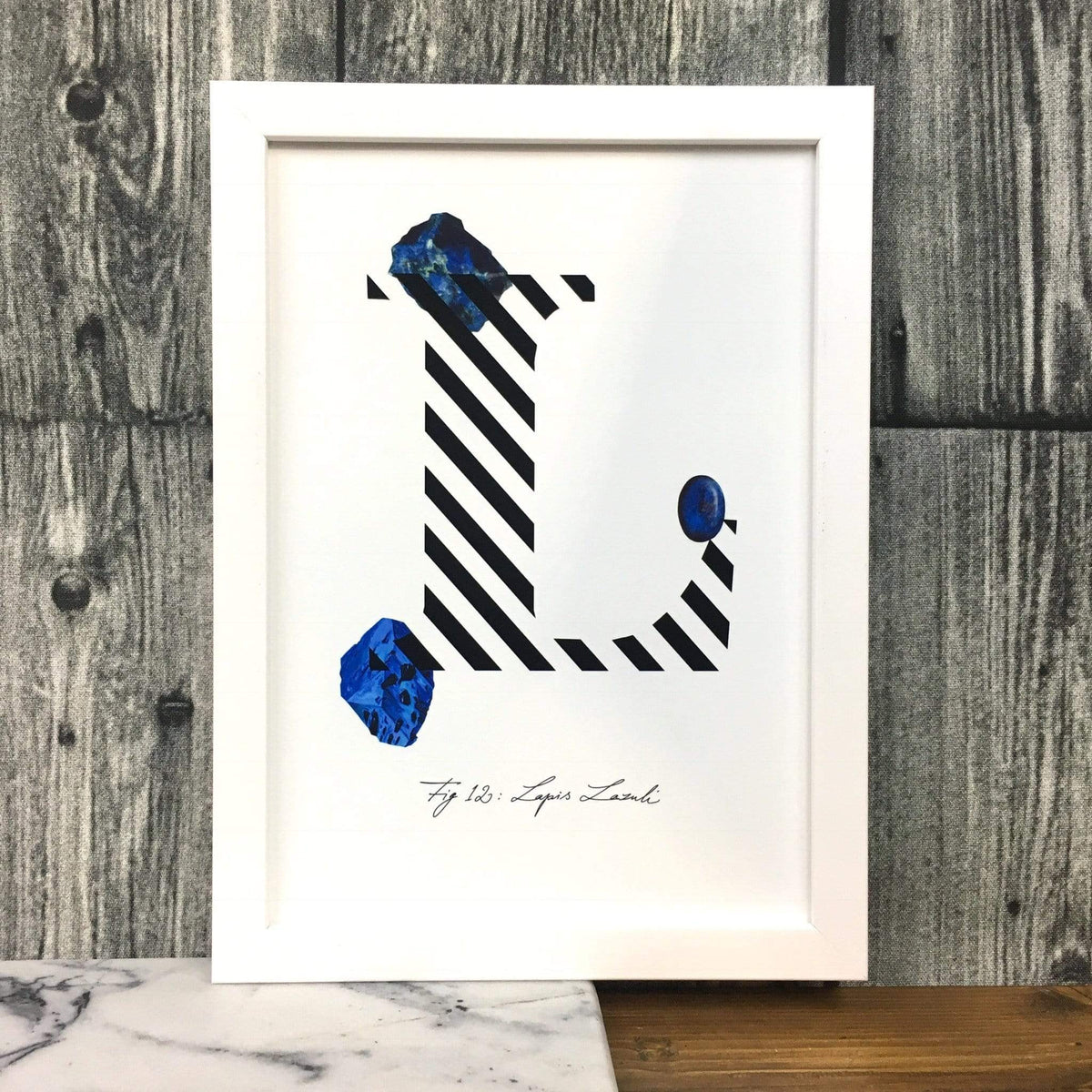 Gemstone Alphabet L A4 Print