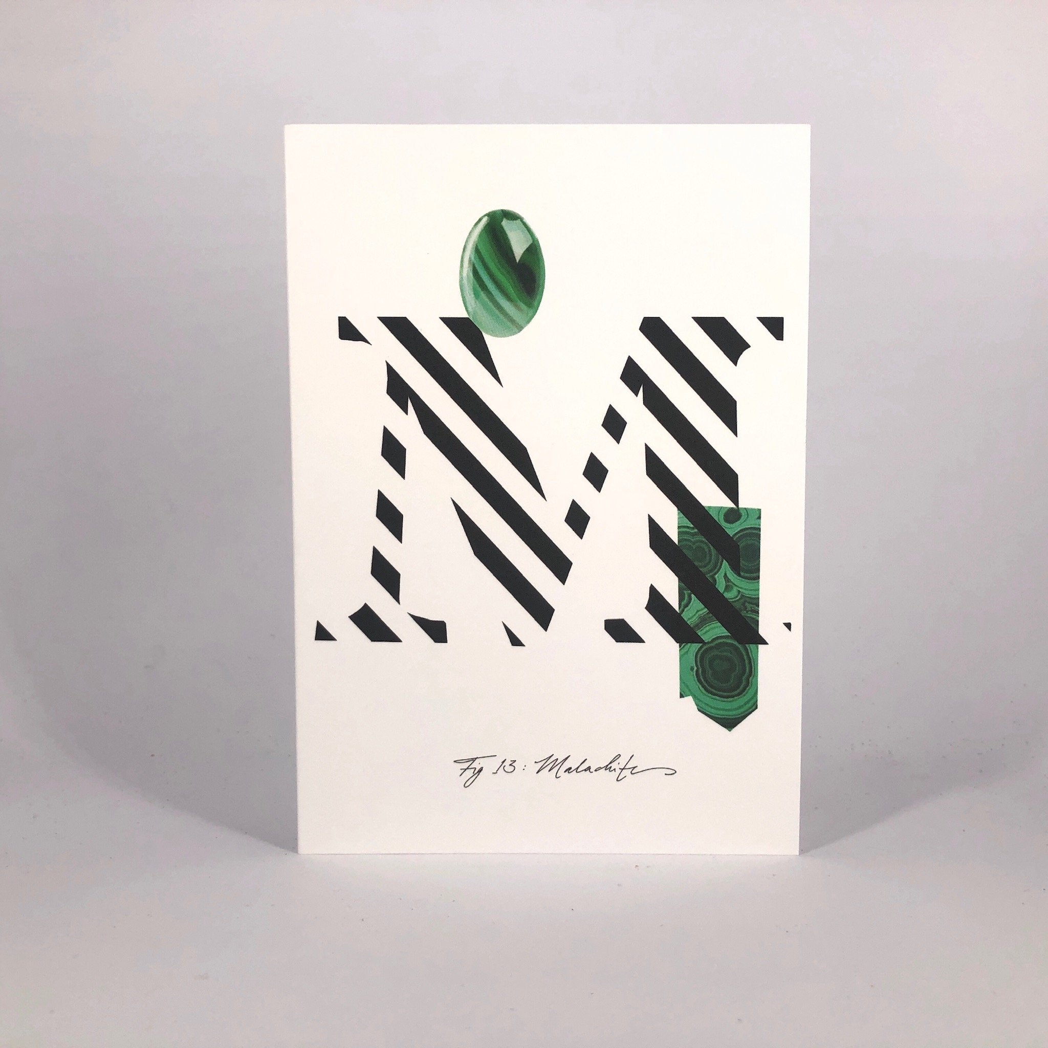 Gemstone Alphabet M Greeting Card