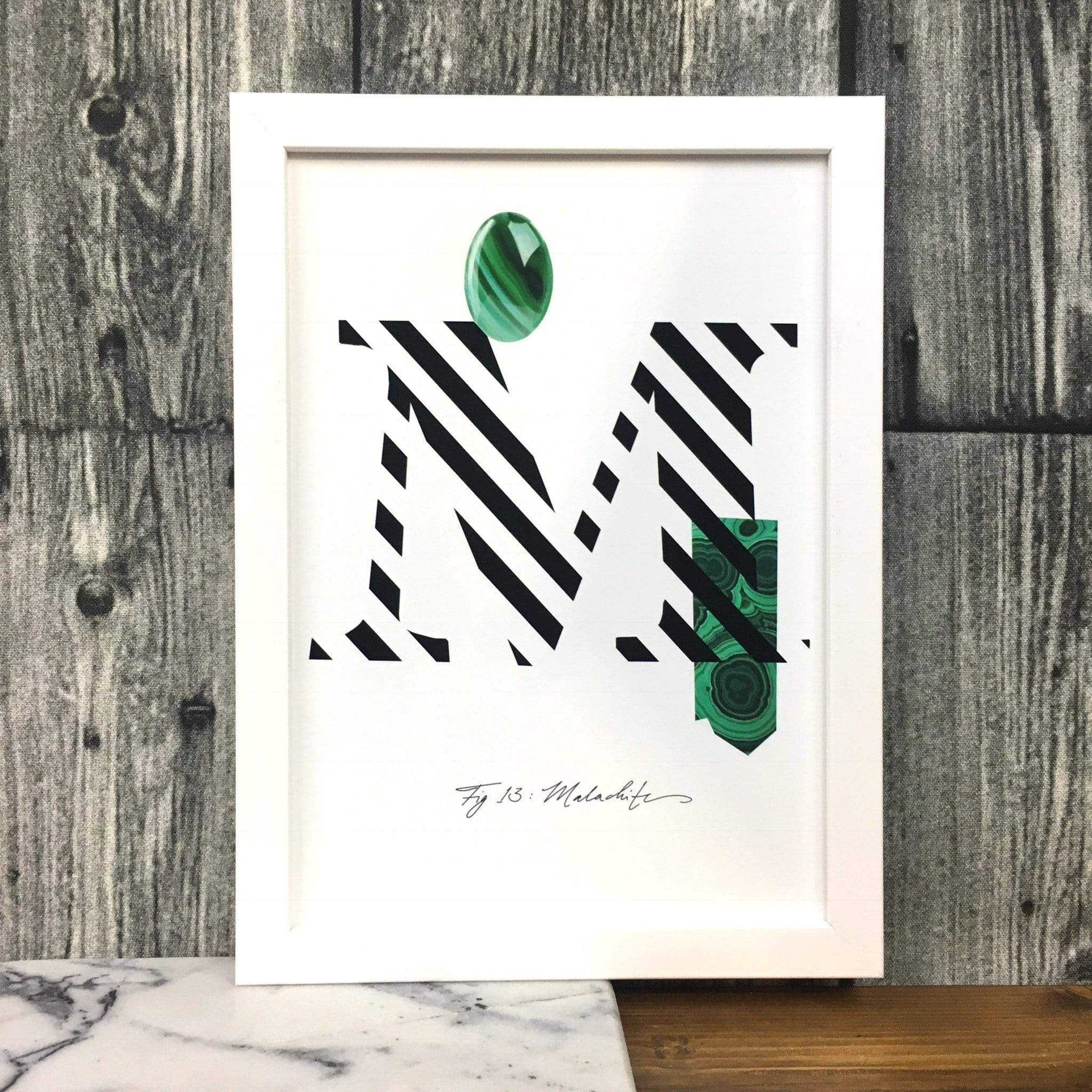 Gemstone Alphabet M A4 Print
