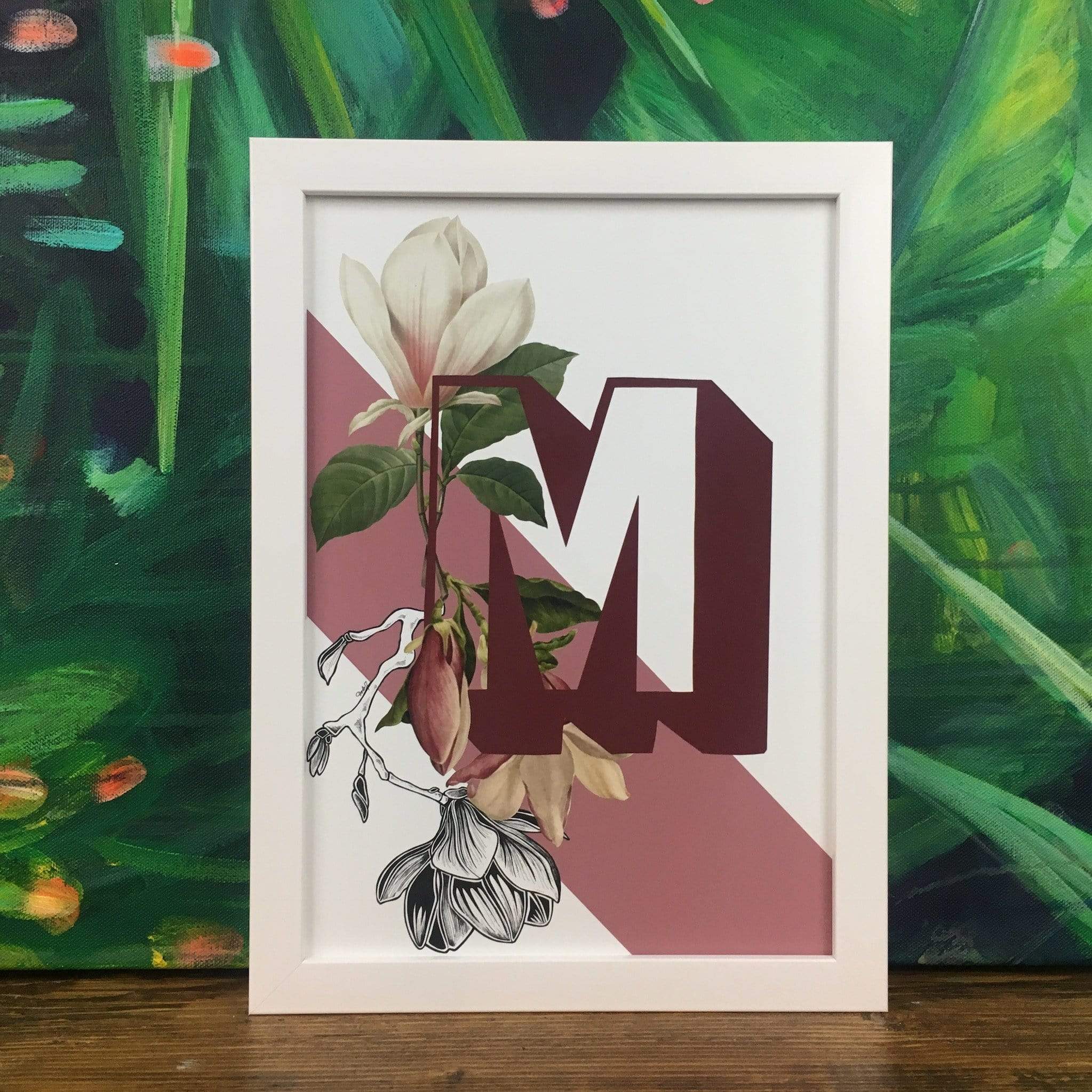 Botanical Alphabet M A2 Print