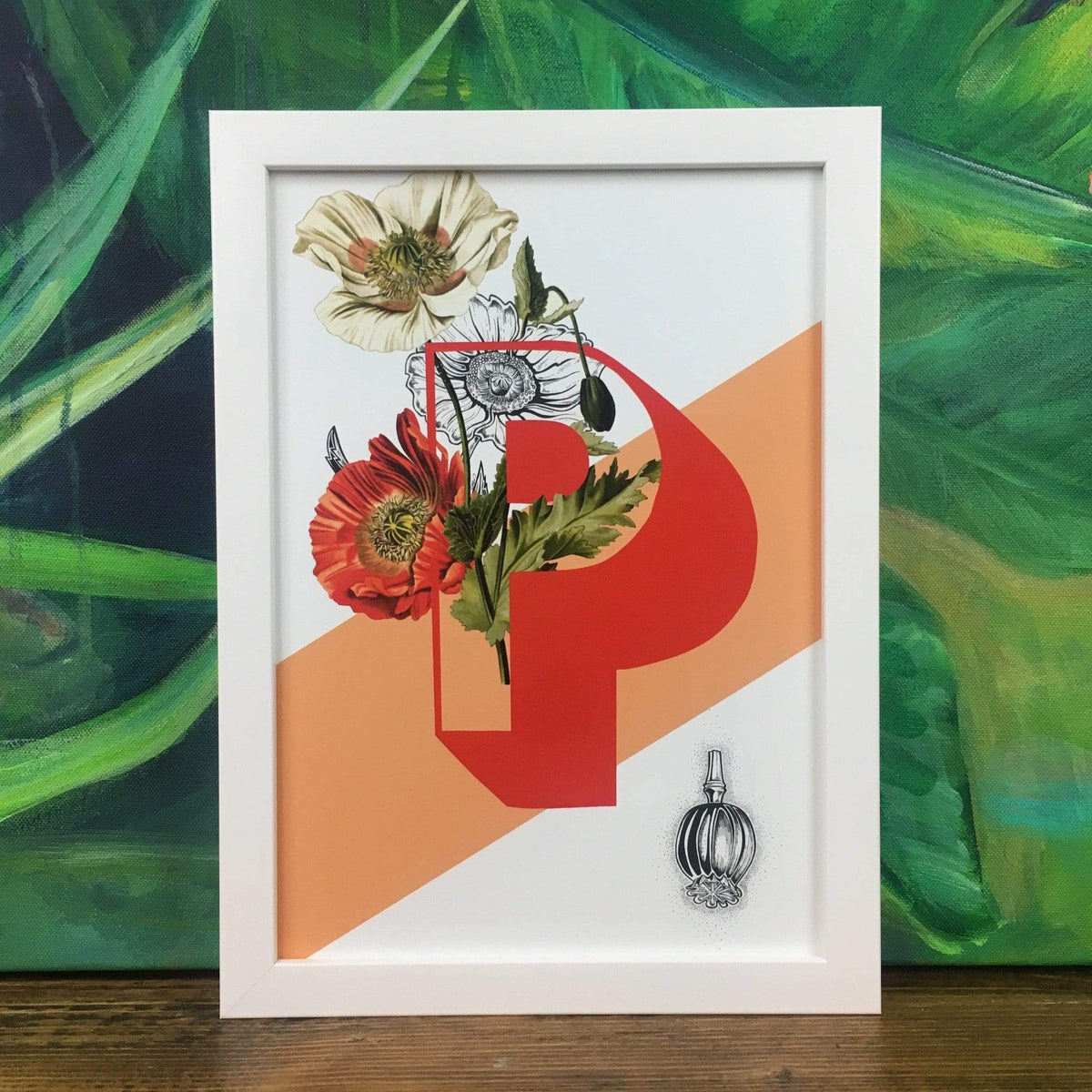 Botanical Alphabet P A4 Print