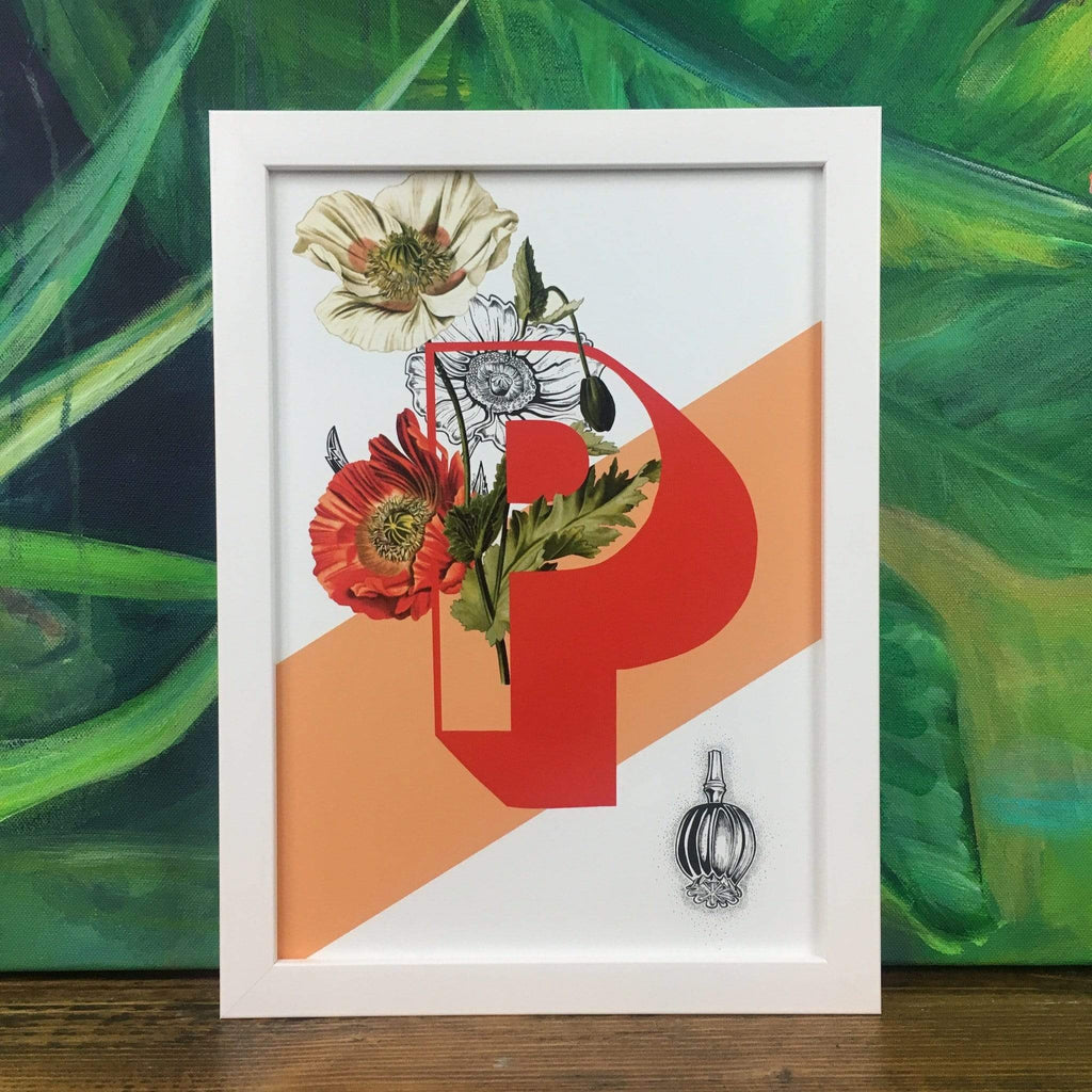 Botanical Alphabet P A2 Print