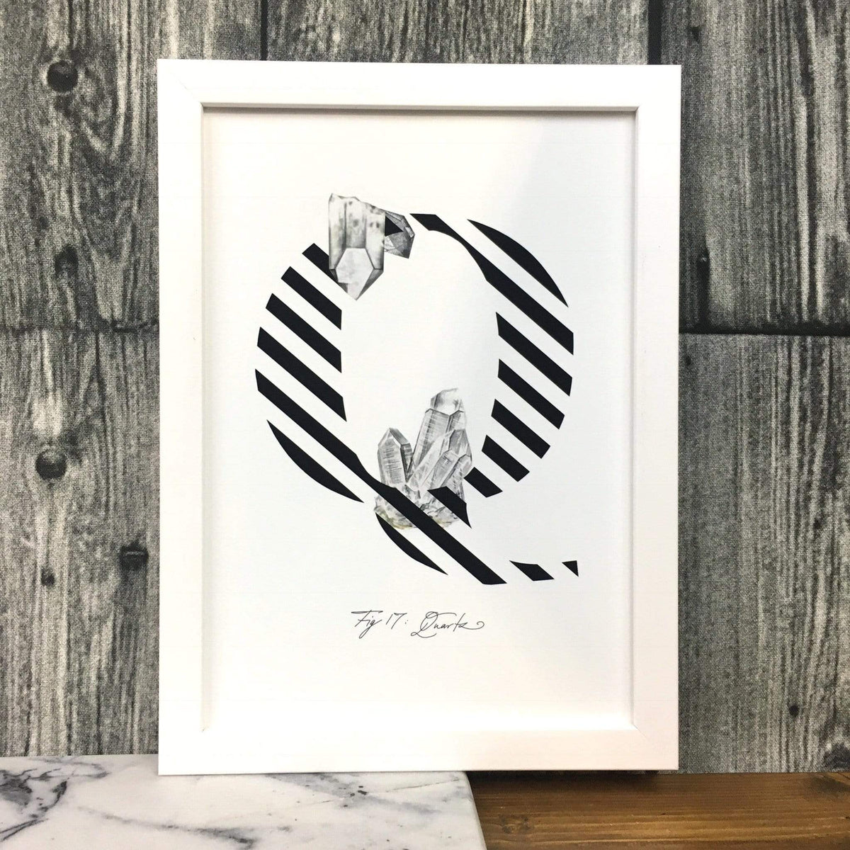 Gemstone Alphabet Q A4 Print