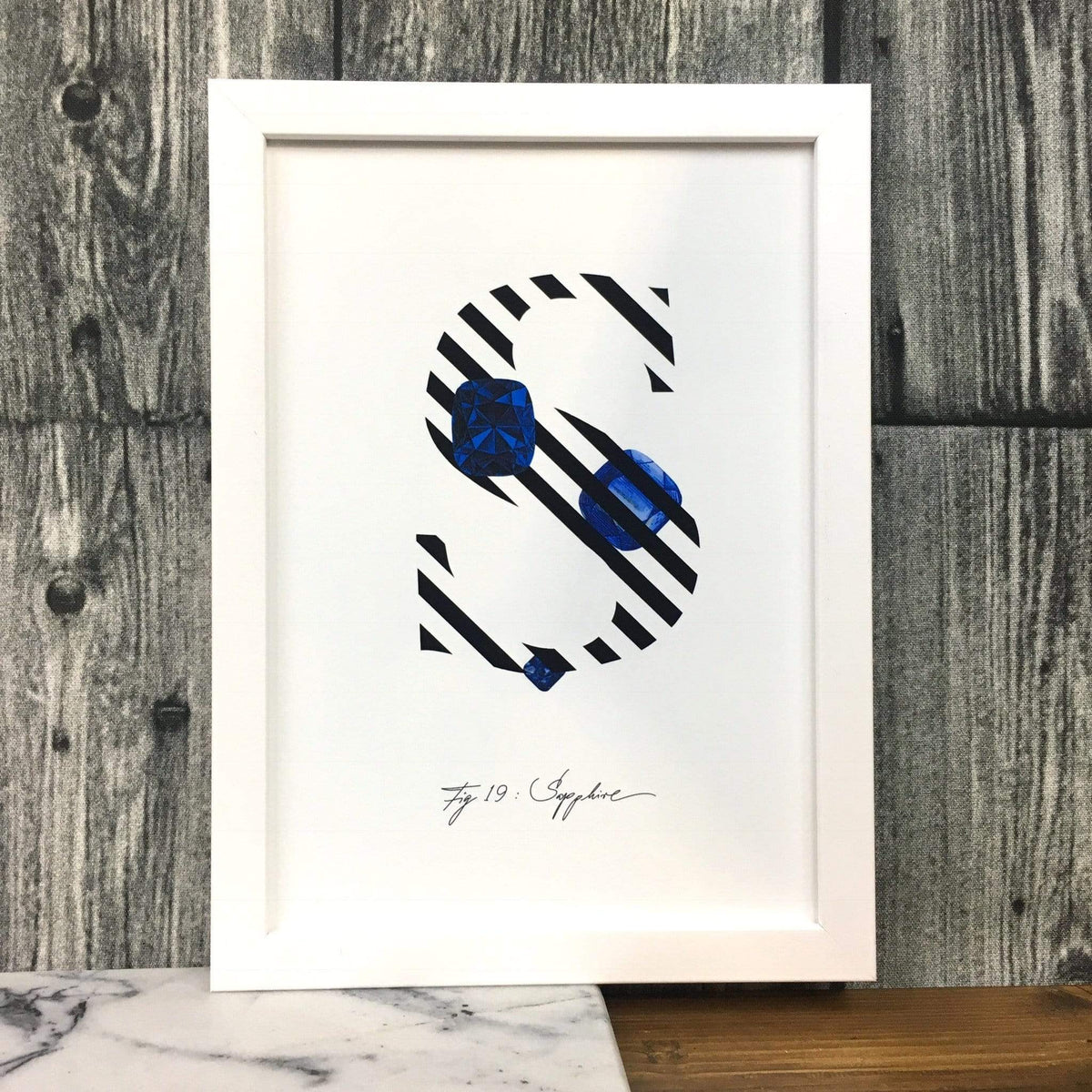 Gemstone Alphabet S A4 Print