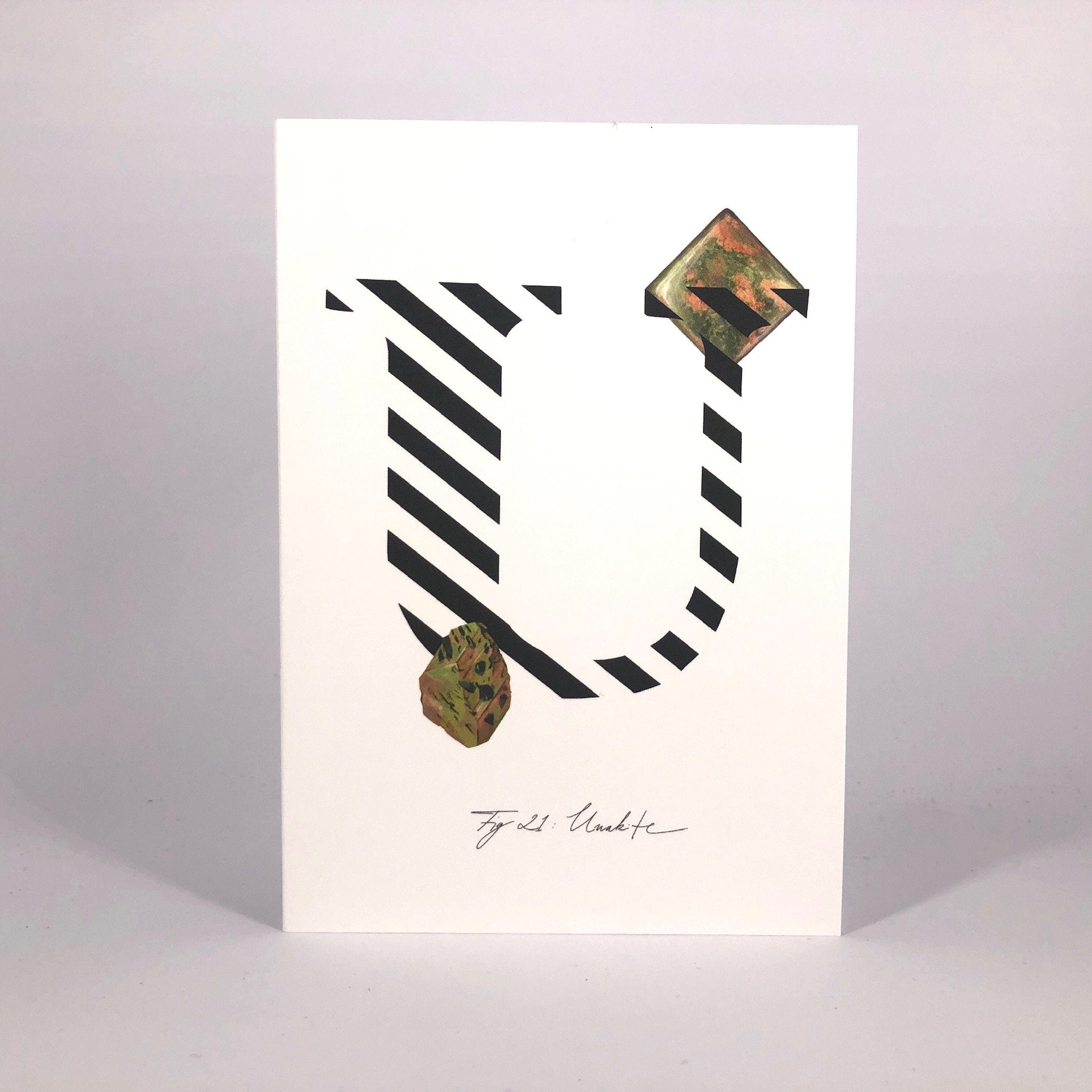 Gemstone Alphabet U Greeting Card