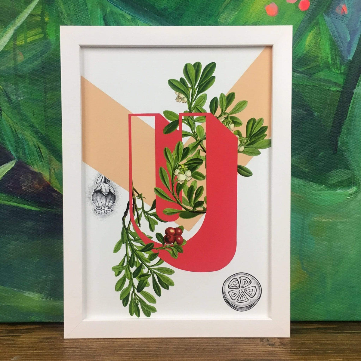 Botanical Alphabet U A2 Print