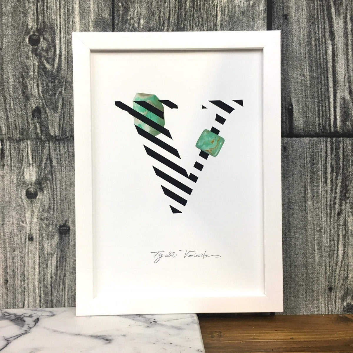 Gemstone Alphabet V A4 Print