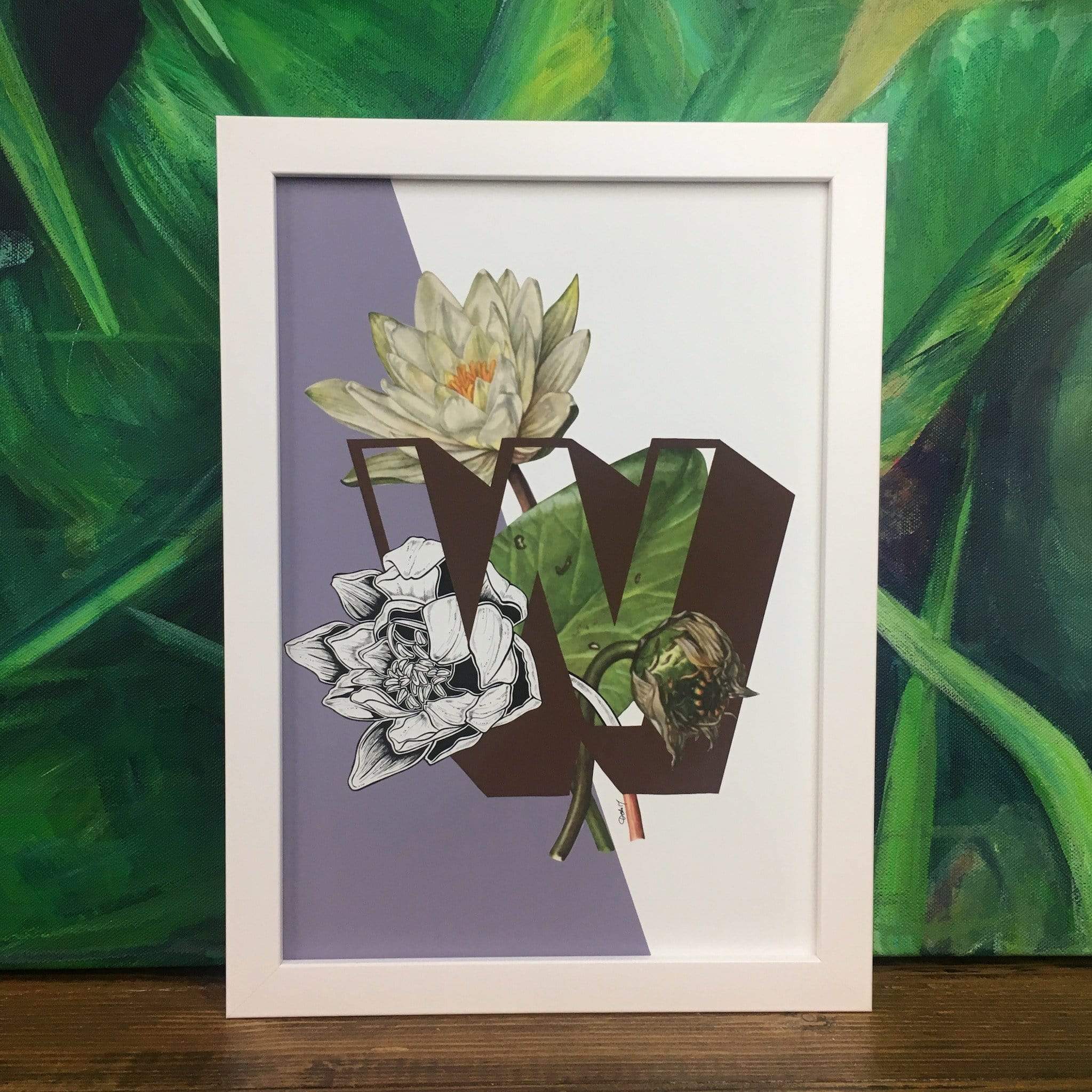 Botanical Alphabet W A4 Print