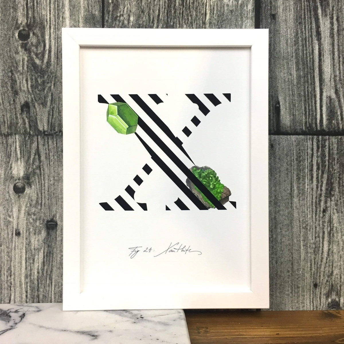 Gemstone Alphabet X A4 Print