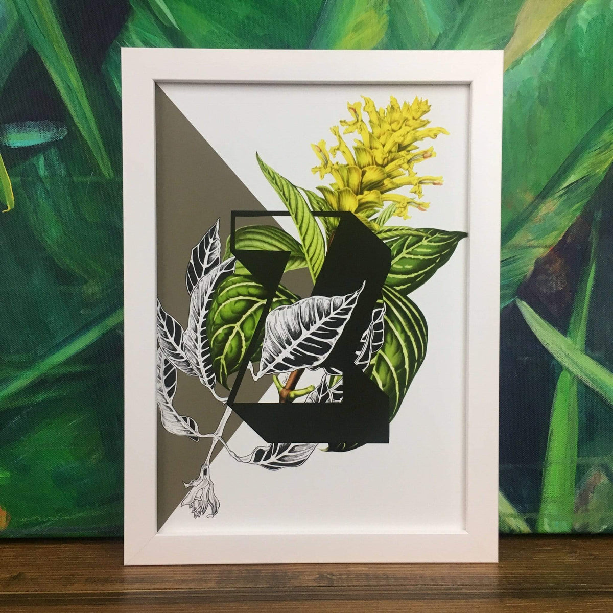 Botanical Alphabet Z A4 Print