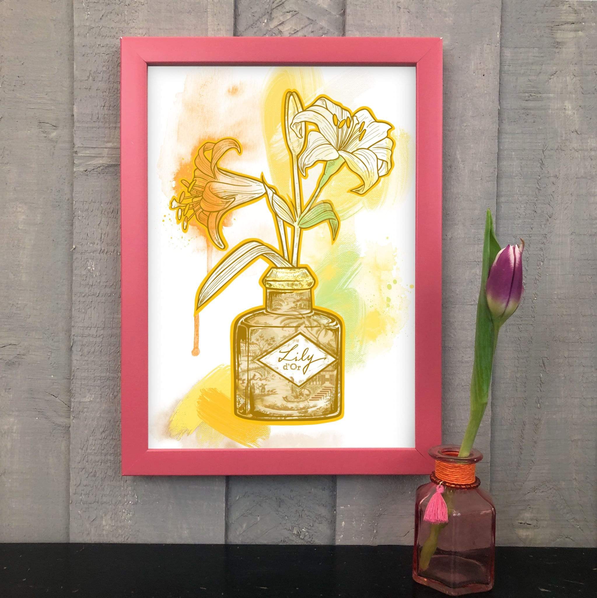 Lily D’Or Golden Yellow A2 Print