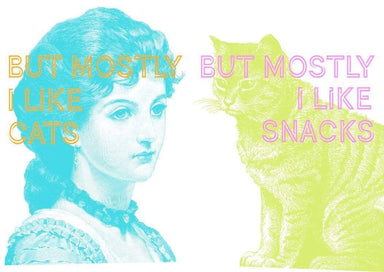 Mostly Cats Mostly Snacks Matte Art Print