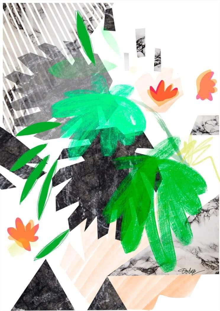 Marble Jungle A4 Print