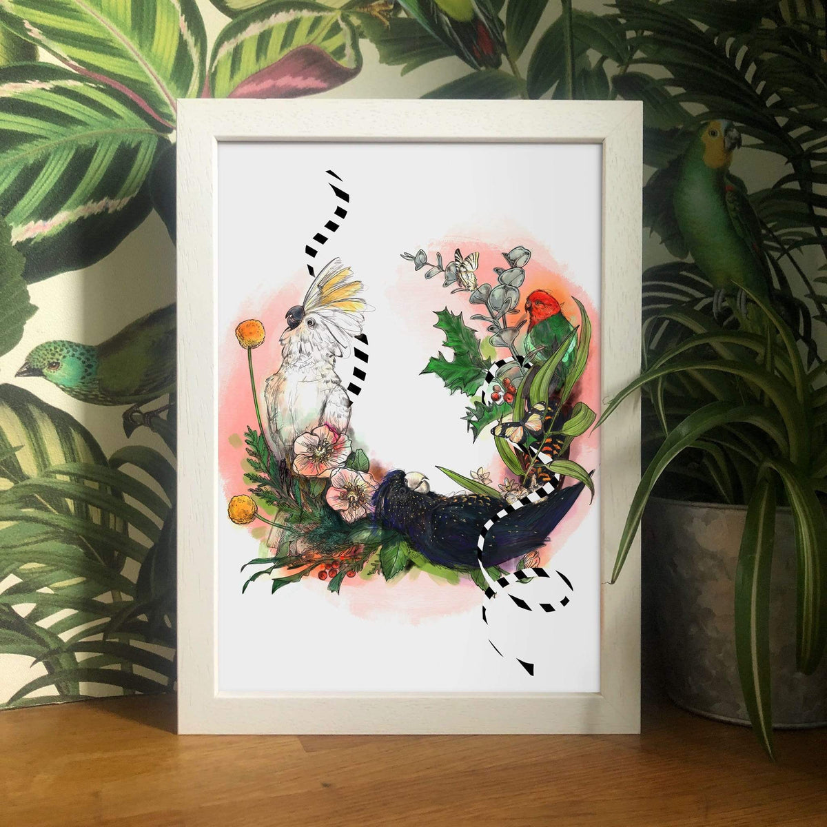 Party Of Parrots A3 Print