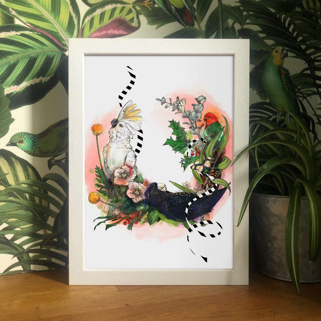 Party Of Parrots A4 Print