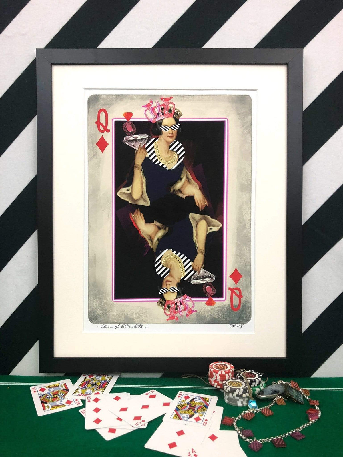 Queen Of Diamonds A3 Print