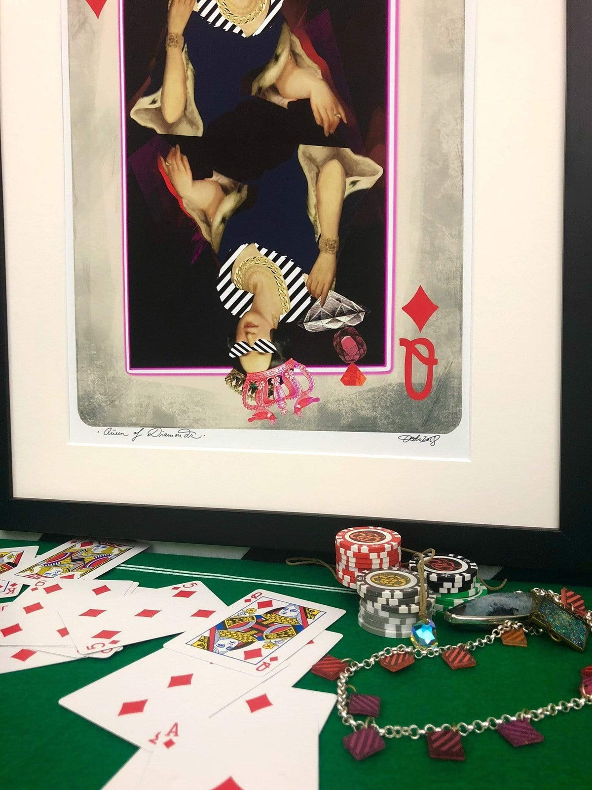 Queen Of Diamonds A3 Print