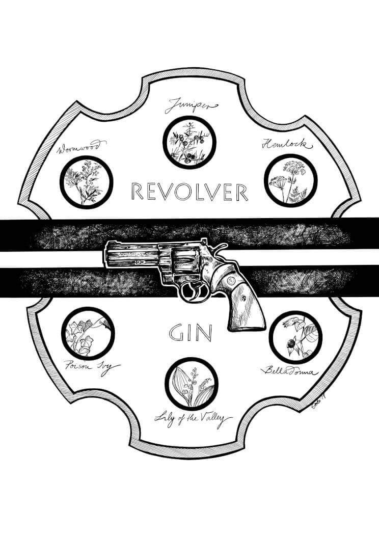 Revolver Gin A4 Print