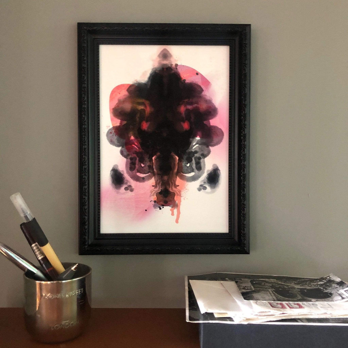 Rorschach Requiem Peach A4 Print