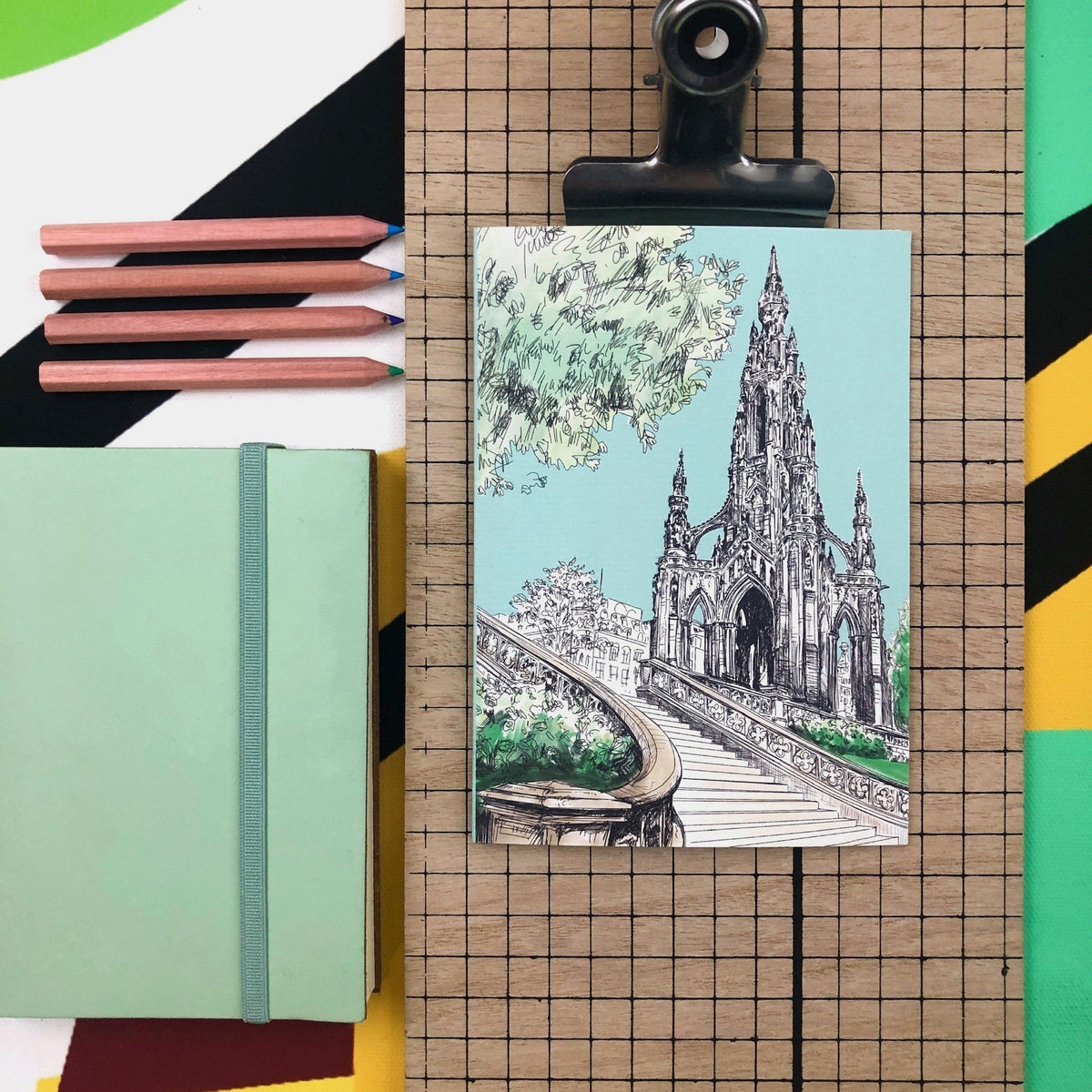 Scott Monument Edinburgh Greeting Card