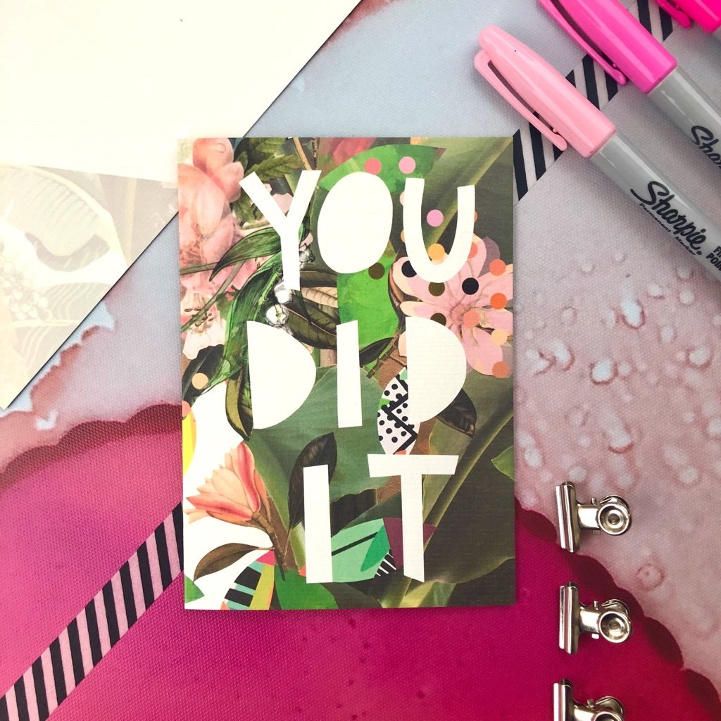 Motley Blooms - You Did It Greeting Card