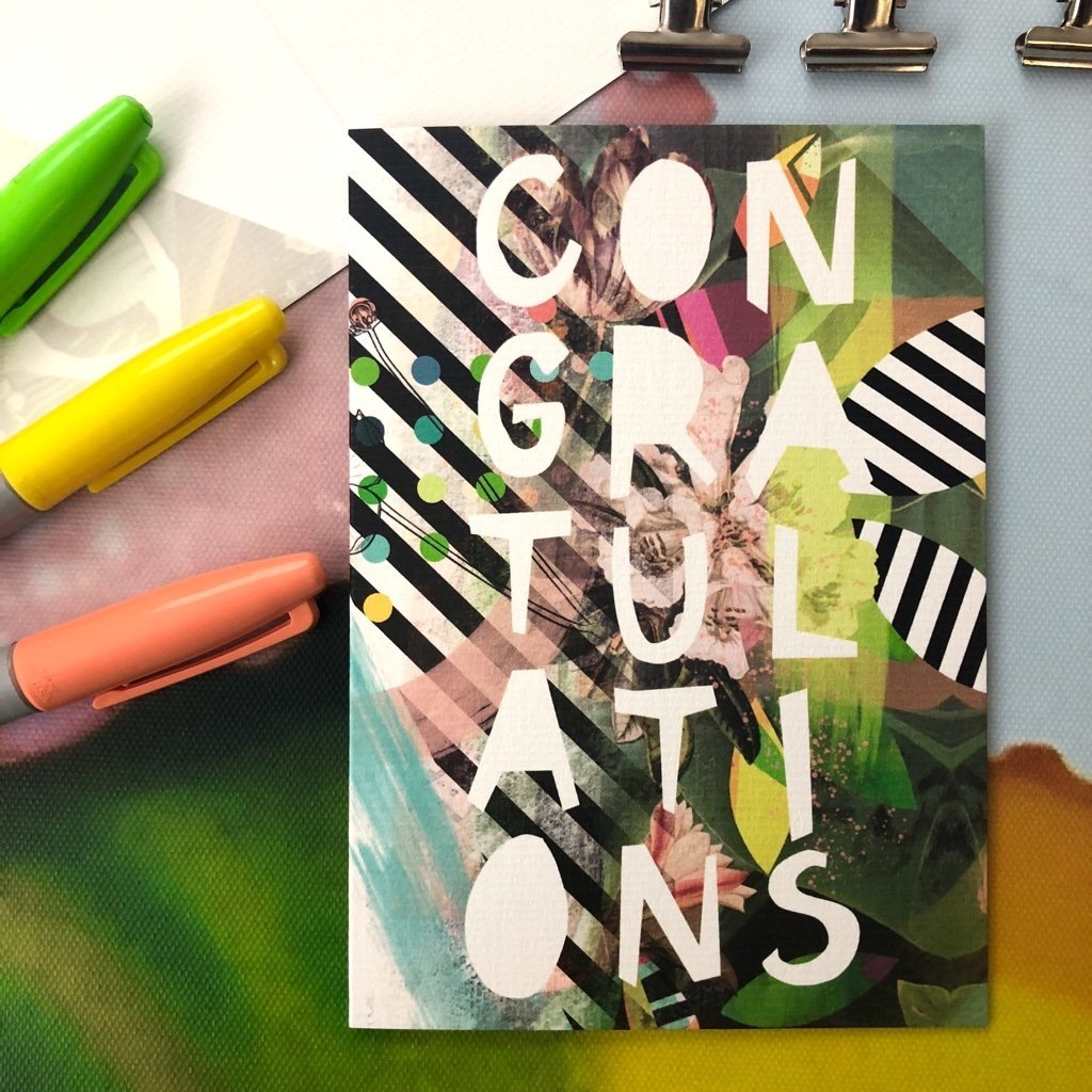 Motley Blooms - Congratulations Greeting Card