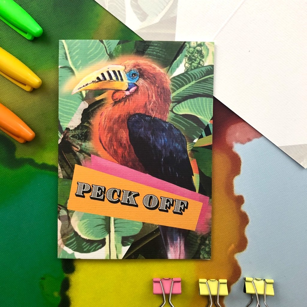 Peck Off Greeting Card