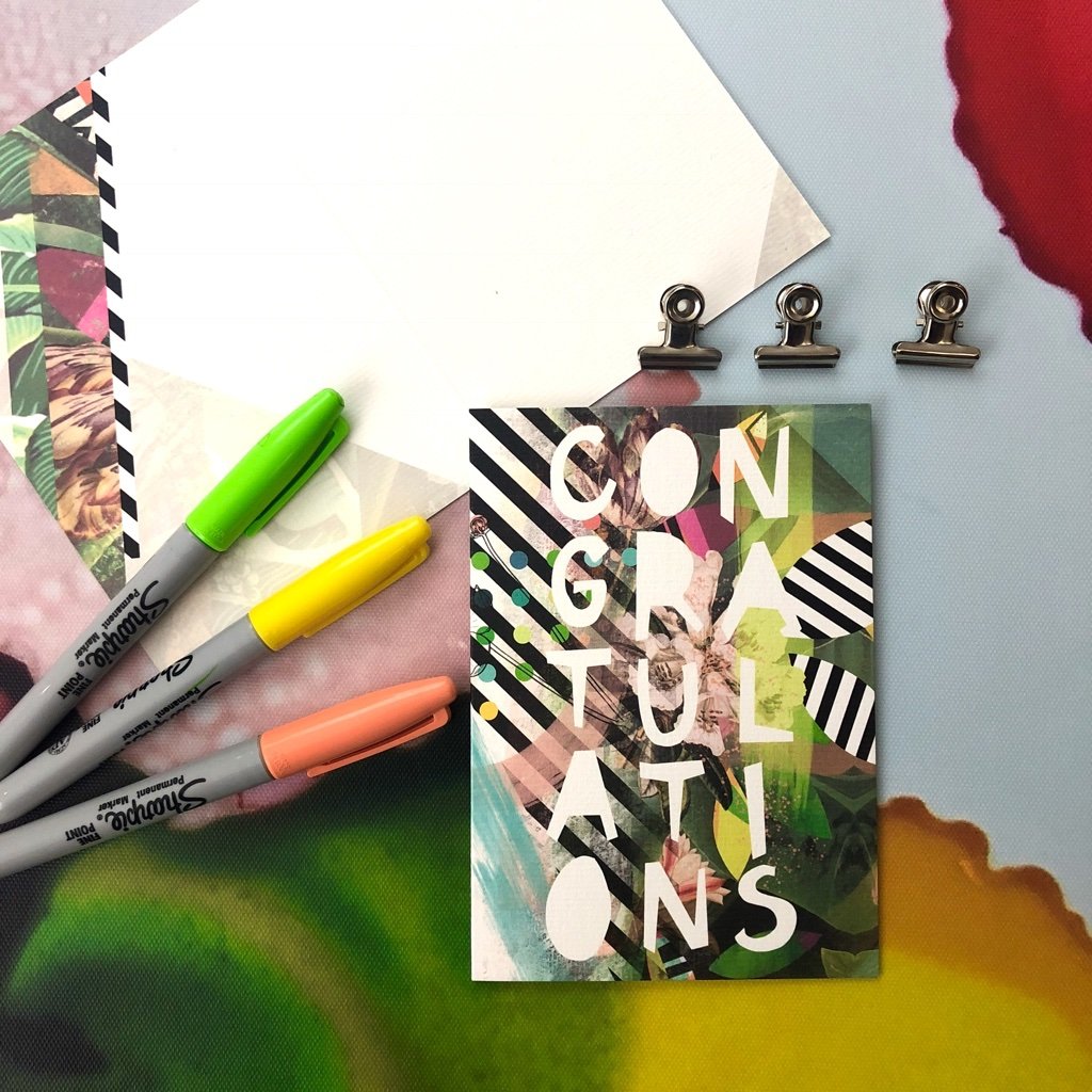 Motley Blooms - Congratulations Greeting Card