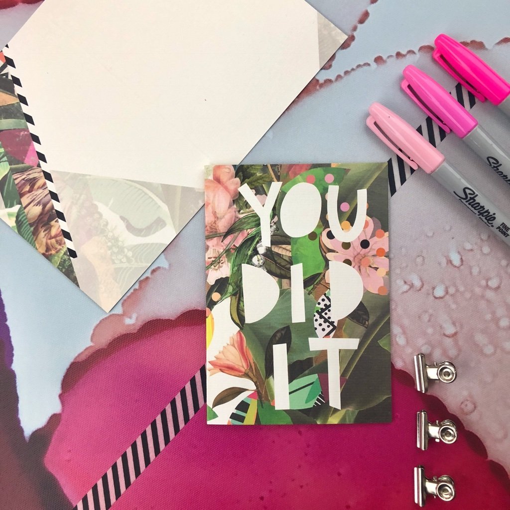 Motley Blooms - You Did It Greeting Card